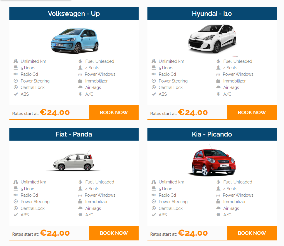 car rental zante